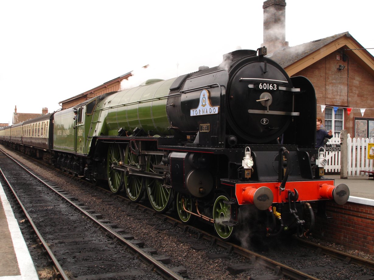 The brand new Tornado steam train.